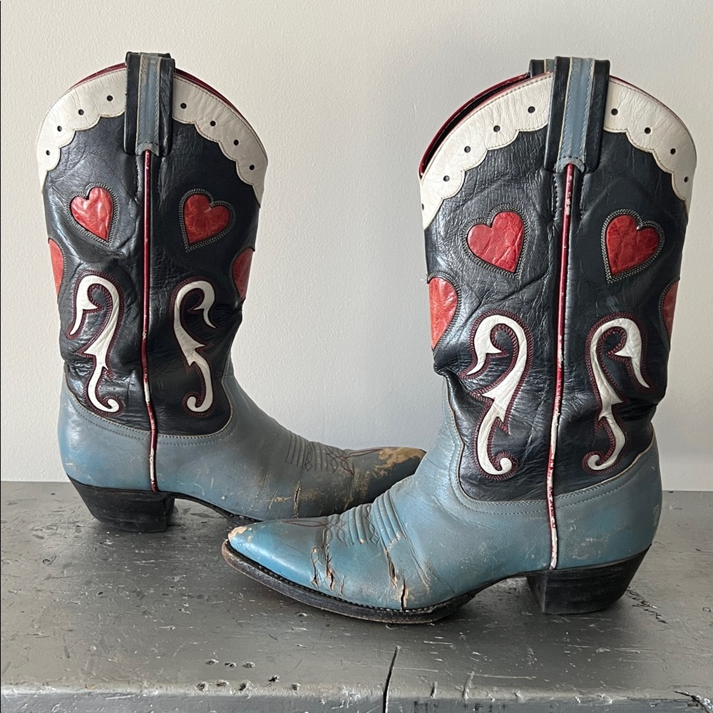 Rare Vintage Cowboy Boots- Larry Mahan
